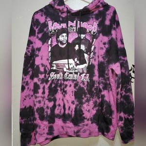 Philcos Boyz N the Hood Size XL Pink & Black Tie Dye Ice Cube Graphic Hoodie